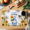 thumbnail image 2 of Blue Dwarfs Placemats Set of 12, You Are My Sunshine Sunflower Spring Plant Non-Slip Place Mats Washable Table Mats for Kitchen Dining Table Decorations Indoor/Outdoor, 2 of 9