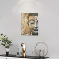 thumbnail image 3 of Zen Wall Art Buddha Statue Wall Decor Spiritual Meditation Canvas Print Buddha Pictures Painting Artwork Home Decorations for Spa Yoga Bedroom Buddhist Home Living Room 12"x16", 3 of 6