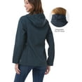 thumbnail image 3 of Off Road Ventures Women's Fleece Lined Softshell Jacket Lightweight Waterproof Warm Windbreaker Hooded Jacket for Winter Outdoor, 3 of 7