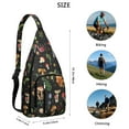 thumbnail image 3 of Waterproof Hiking Backpack Sling Bag for Women – Lightweight Crossbody Bags with Adjustable Strap, Multipurpose Chest Bag for Travel, Outdoor Adventures & Everyday Use – Boho Vintage Mushroom Design, 3 of 4