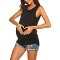 thumbnail image 3 of Camiseta de maternidad para mujer, camiseta de lactancia, camiseta de embarazo sin mangas de doble capa, 3 of 6