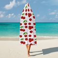 thumbnail image 5 of Fresh Cherries Hooded Blanket Wearable Cloak Hoodies Throw Cape Wrap Poncho for Bed Sofa and Lounge Chair, 5 of 6