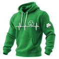thumbnail image 4 of St Patrick's Day Irish Knit Grid Pattern Hoodie For Men Cozy Casual Wear, 4 of 4