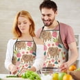 thumbnail image 5 of Pomeranian Dogs and Pioneer Flower Apron-Garden Aprons for Women with Pockets-Cotton Linen Waterproof Kitchen Cooking Gardening Aprons Adjustable for Kitchen,Cooking,BBQ and Salon 33x27 Inch, 5 of 7