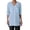Light Blue 1, variant on Lenpel Half Sleeve Womens Tops Cotton Linen V Neck Tunic Blouses with Pockets Fashion Side Split High Low Hem Shirts