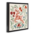 thumbnail image 3 of Stupell Industries Festive Floral Reindeer Holiday Painting Black Floater Framed Canvas Art Print Wall Art, 25 x 25, 3 of 9