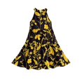 thumbnail image 6 of Abcomgle Cute Sundresses Dresses for Girls 10-12 Casual Halter Neck Sleeveless Girls Dresses Floral Print Sundresses Beach A-line Swing Skirt 13-14 Years,Orange, 6 of 7