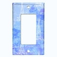 thumbnail image 5 of Metal Light Switch Plate Cover Romantic Paris Eiffel Tower Letter Baby Blue PRS009, 5 of 13