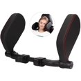 thumbnail image 1 of Almohada de cuero para el cuello del automóvil con barra deslizante ajustable y rotación de 360°, almohada para el cuello del asiento del automóvil, soporte para reposacabezas del automóvil, 1 of 5