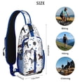 thumbnail image 2 of Retro Horse Crossbody Backpack with Rural Wild Horse and Pony Print, Floral Pattern Sling Bag, Lightweight Anti-theft Travel Daypack for Horse Lovers, Farm Style, Commuting, Short Trips, Gym, 2 of 2
