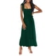 thumbnail image 5 of Sunloudy - Vestido informal para mujer, color sólido, doble lazo lateral, parte inferior con tirantes, abertura alta, dobladillo con volantes, vestido largo Sunloudy moda, 5 of 10