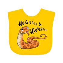 Inktastic Hugs and Hisses Cute Snake for Valentines Day Boys or Girls Baby Bib
