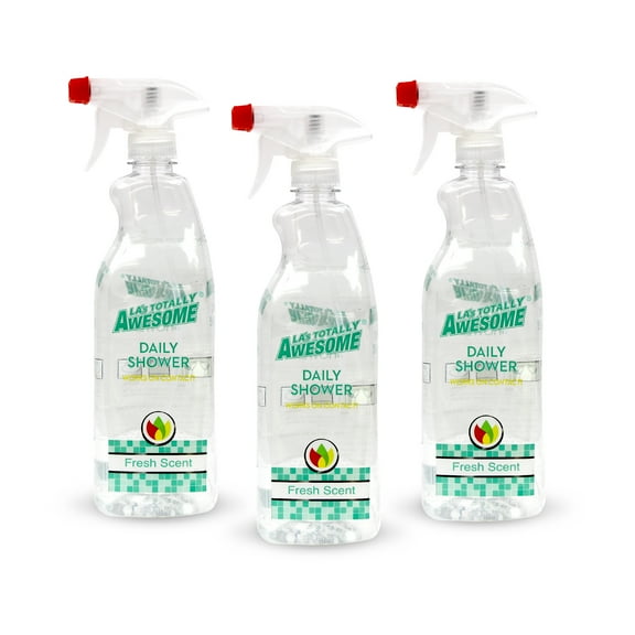 La's Totally Awesome Daily Shower Cleaner Spray, For Showers, Tubs and more, Plant-Derived Formula, 32 Fl Oz (Pack of 3)