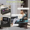 thumbnail image 6 of LAZZO 57" Mid Century Loveseat Sofa, Deep Seat Modern Couch for Bedroom, Living Room, Dorm & Office, Black, 6 of 9