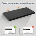 thumbnail image 4 of Set de 6 Unidades Estantes Flotantes, Soportan hasta 8 kg Repisas Flotantes, Estantes Flotantes de Pared, Estante de Almacenamiento Flotante Simple y Moderno Negro, Natural, Café, 4 of 4