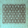 thumbnail image 1 of Ahgly Company Indoor Square Oriental Light Blue Traditional Area Rugs, 3' Square, 1 of 4