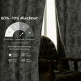 thumbnail image 6 of DriftAway Linen Floral Paisley Green Blackout Curtains for Living Room Bedroom 84 Inch Length 2 Panels Lined Grommet Window Drapes Thermal Farmhouse Country Jacobean Curtains Loden Green, 6 of 8