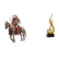 thumbnail image 1 of Adorno De Caballero Abstracto De Acrílico Con Forma De Fuego, Centro De Mesa, Escultura De Arte Moderno, Figura De Llama De Resina, Decoración Del Hogar, Recuerdo Para Sala De Estar, 1 of 8