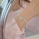 thumbnail image 2 of Pulsera de lazo, pulsera de perlas de plata rota con diseño de nicho de plata de ley S925, 2 of 5