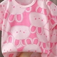 thumbnail image 4 of CAUYDY Toddler Baby Girl Summer Clothes Outfit Funny Letter T-Shirt Top Short Set Infant Girl Clothes 6 12 18 months 2T 3T 4T 5T 6T 7T 8T 9T Girls Summer Set (Sizes 3-6 Months,H03-Pink), 4 of 4
