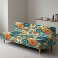 thumbnail image 4 of SCRAWLGOD Mandala Flower Print Sofa Slipcover Armless Sofa Cover Stretch Dustproof Couch Cover for 3 Cushion Couch Heavy Duty Washable Futon Slipcover for Living Room, 4 of 9