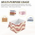 thumbnail image 6 of Yayeee Collapsible Cube Storage Bin with Lid Fabric Closet Decorative Basket with Handles, Soft Pink Pattern, 6 of 7