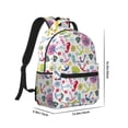 thumbnail image 2 of Yiaed Undersea Seahorse Print School Backpack College Backpack Daypacks for Students High School Spacious and Durable Daypack for Work and Travel-One Size, 2 of 6
