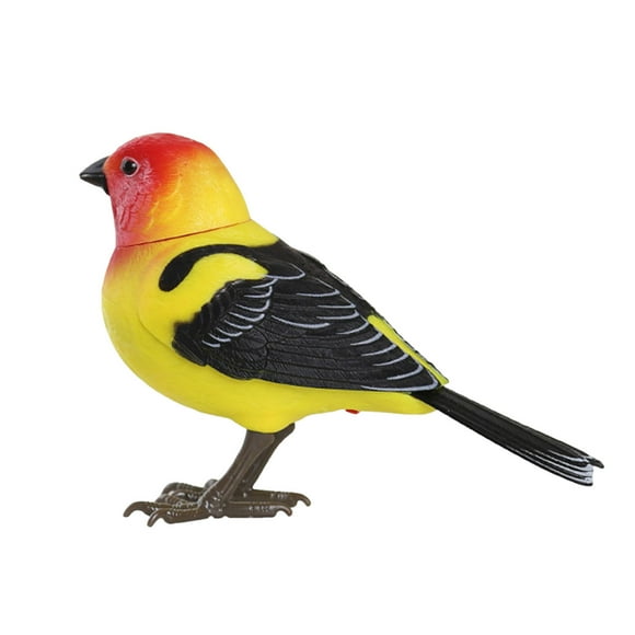 SIfdSeng Robot Bird Singing and Chirping Bird Toy Simulate the Chirping of Birds Battery Operated Realistic Singing Chirping Birds for Home Decoration Light and Voice Control (Without Battry)
