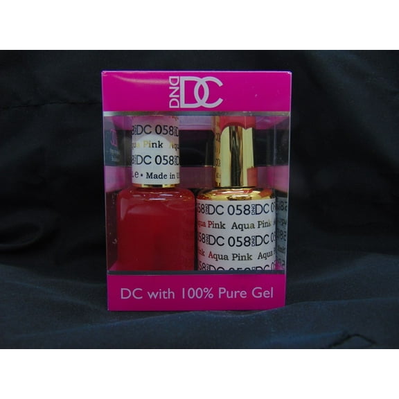 DND - DC Duo Soak off Gel & Matching nail polish, #058 - Aqua Pink