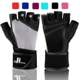 thumbnail image 3 of RIMSports Weightlifting Gloves with Wrist Wrap Support for Gym and Workout, Gray L, 3 of 5