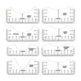 thumbnail image 2 of jifeng 8 Pieces T Shirt Ruler Guide Alignment Tool Making Tools Calibration Ruler Front White, 2 of 9
