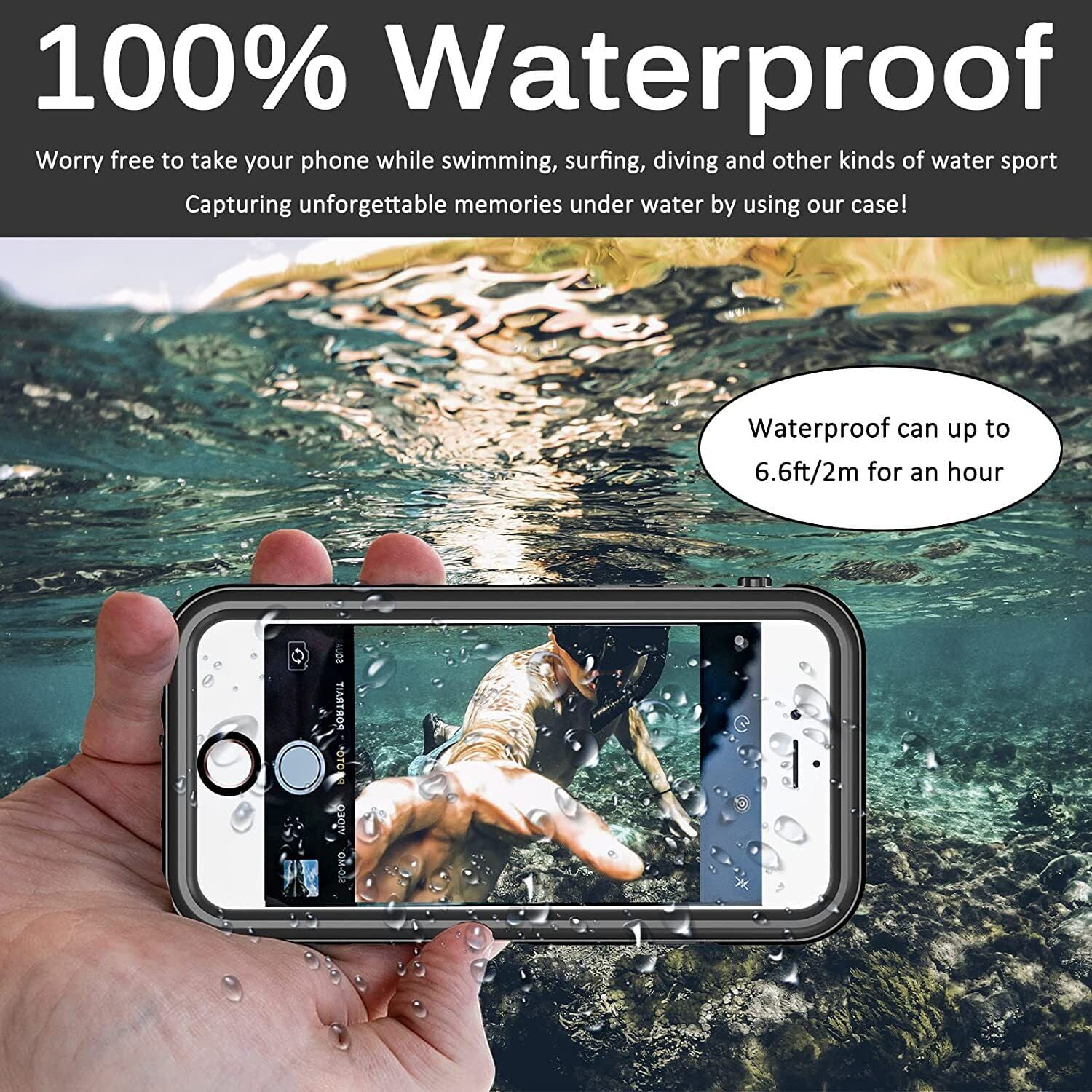 SHELBOX Waterproof Cell Phone Case for iPhone SE 2nd