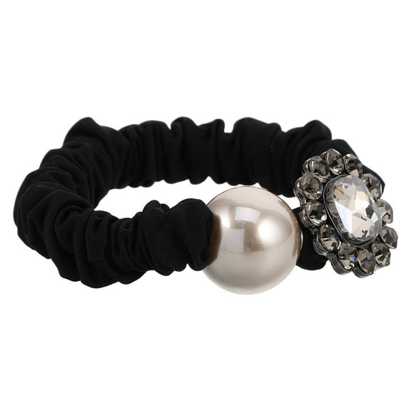 FRCOLOR Unique Rhinestone Hair Scrunchies for Women Girls Hair Accessories Elastic Ponytail Holders for Hairstyles Sparkly Hair Ties for Thick Hair