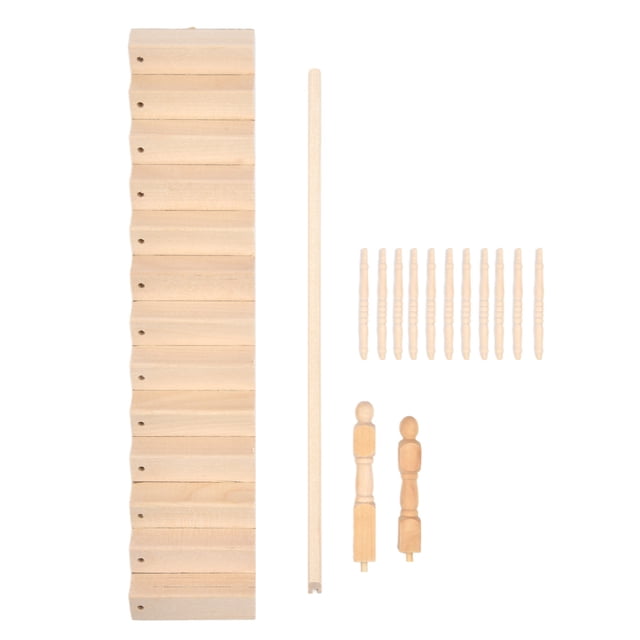 Escalera Miniatura Sincero 1/12 de Abedul Brillante para Manualidades