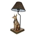 thumbnail image 5 of Bronzed Egyptian God Of Afterlife Death And Mummies Anubis Table Lamp Statue, 5 of 9