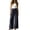 02-Navy, variant on Women's Drawstring Loose Fit Wide Leg Pants High Waist Polka Dot Printed Casual Trousers with Side Pockets L
