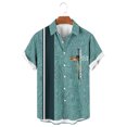 thumbnail image 2 of APEXFWDT Men's Big an Tall Casual Button Down Shirts Faith Jesus Cross Short Sleeve Hawaiian Shirt Casual Bowling Shirts, 2 of 4