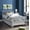 Gray, variant on Twin Bed with Trundle, Sweden Solid Pine Wood Twin Platform Bed Frame, Pull-Out Combination Bed with Casters, Bedroom Twin Bed with Headboard, White, 79.5''L*42''W*33.5''H