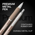 thumbnail image 5 of Sharpie S-Gel, Gel Pens, Sleek Metal Barrel, Champagne, Medium Point (0.7mm), Black Ink, 4 Count, 5 of 5