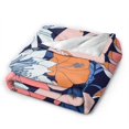 thumbnail image 3 of ZNDUO Tropical Floral Plant Pattern Throw Blanket, Lightweight Cozy Soft Throw Blanket for Couch, 40"x30" Throw Blankets for Bed, 3 of 8