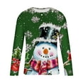 thumbnail image 4 of cllios Mens Christmas Shirts Funny,2024 Trendy Novelty Snowman Print Graphic Tees,Xmas Long Sleeve Crewneck Workout Tee Tops,Funny Christmas Shirts for Men, 4 of 5