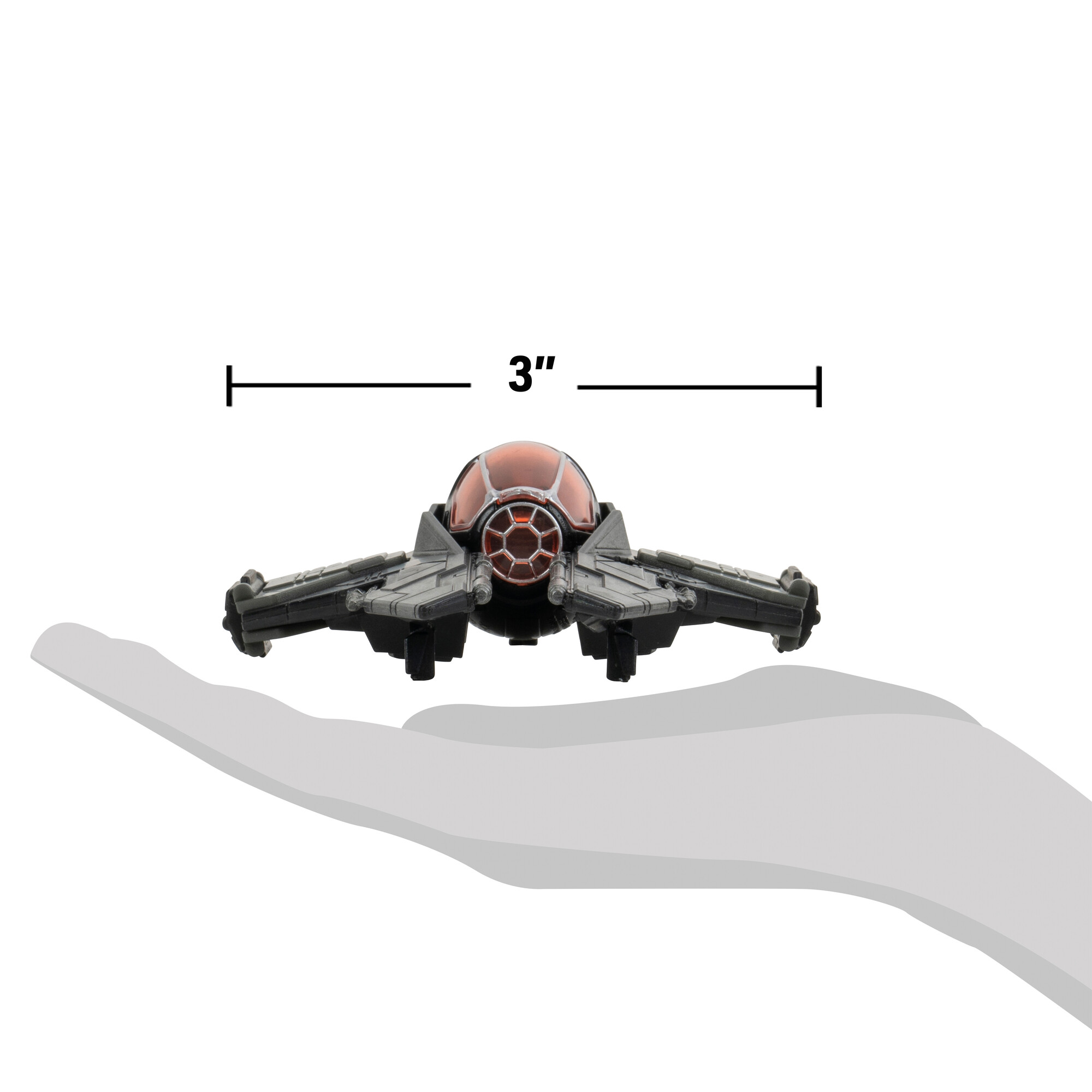 STAR WARS Micro Galaxy Squadron Darth Vader’s Sith Starfighter- 5-inch Rare Edition Vehicle with Two 1-inch Micro Figure Accessories