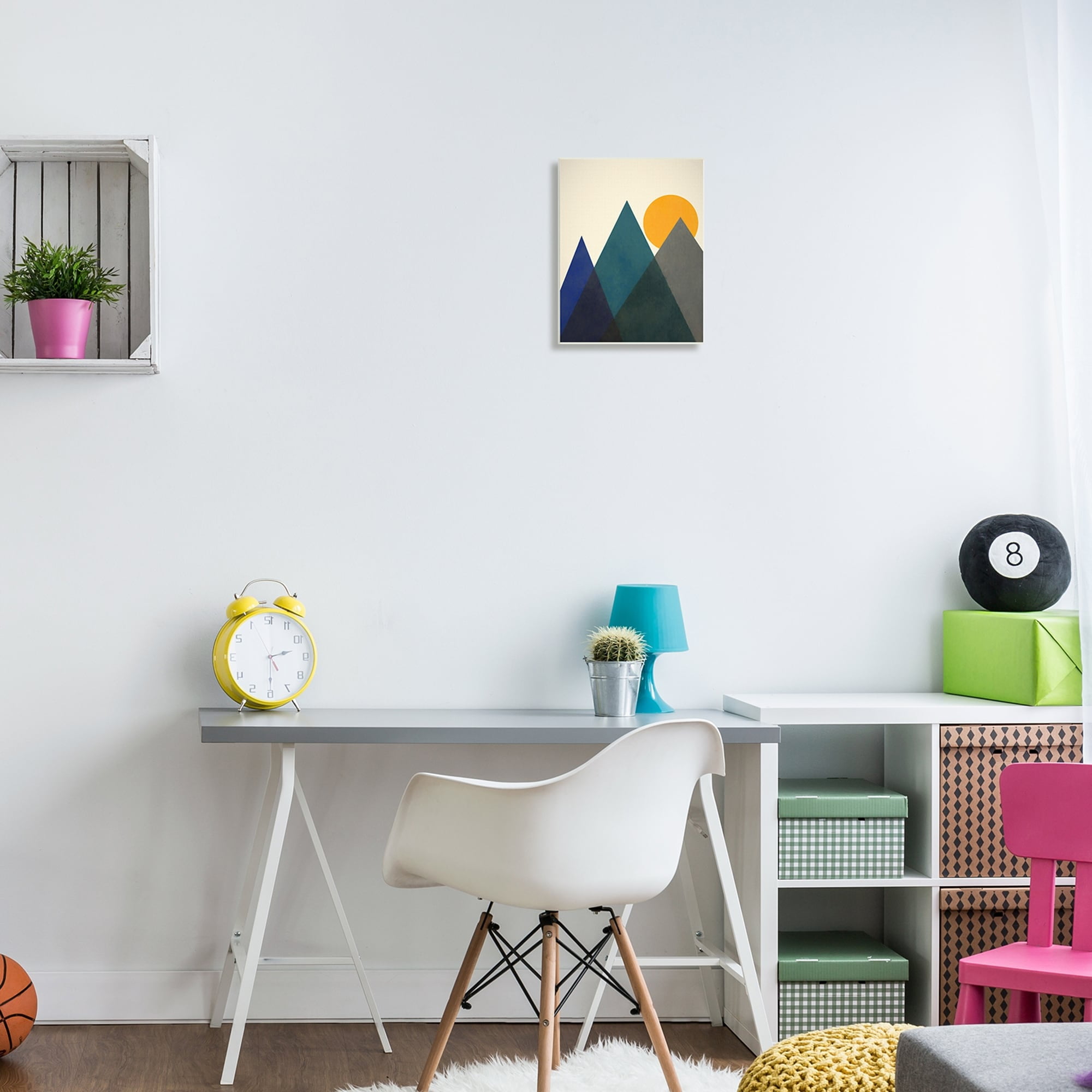Stupell Industries Summer Sun Appalachian Mountains Bold Mod Shapes,10 x 15, Design by Daniel Sproul