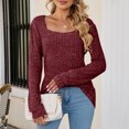thumbnail image 3 of Blusa tipo túnica para mujer, blusa de punto acanalado para mujer, blusa de otoño de punto acanalado, blusa para mujer de rendimiento confiable, 3 of 6