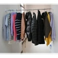 thumbnail image 2 of 110CM to 200CM Adjustable Stainless Steel Spring Tension Rod Rail with Rubber Rectangular Heads for Clothes / Towels / Curtains (Silver), 2 of 4