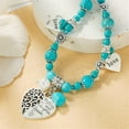 thumbnail image 2 of Turquoise Necklace, Boho Long Beaded Necklace with Vintage Ethnic Bohemian Turquoise Pendant - Statement Western Jewelry Gifts for Women, 2 of 4