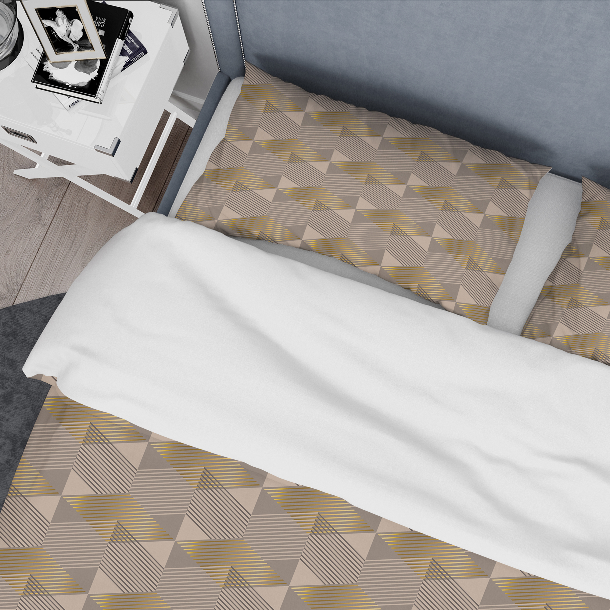 Designart 'Retro Square Design VI' Mid-Century Modern Duvet Cover Set