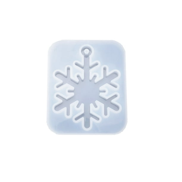 Wosthever Moldes de resina Fundición Moldes de copos de nieve Artesanía DIY Regalos multiusos Molde Colgante Suministros de artesanía de vacaciones Artesanía tres, medio Wosthever HA059604-01