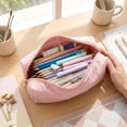 thumbnail image 2 of Pencil Pouch, Cute Bow Design Pink Pen Case Makeup Brush Bag Organizer, Multifunctional Zipper Pouch Stationery Storage Bag Holder, Pencil Case for Little Ones Teenagers Home Office Daily Use, 2 of 7