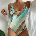thumbnail image 2 of One Piece Swimsuit Women Beach Tie-Dye 3D Printed European and Summer Bodysuit Light Blue Womens Bathing Suits S, 2 of 5